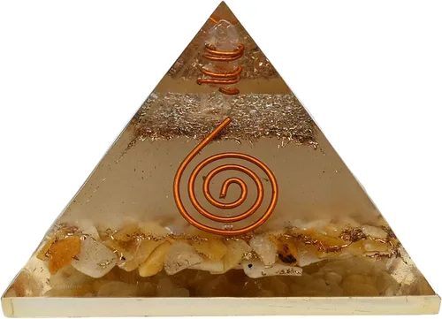 Vista 12 de Amazing Gemstone Pirámide de orgón grande Cristal de pirámide de amatista que brilla en la oscuridad Pirámide de orgonita Pirámides de órgano