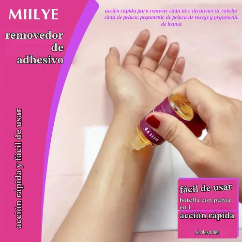 Vista 9 de MIILYE - Kit de adhesivo para peluca de encaje, pegamento en aerosol, pegamento de peluca de sujeción fuerte y removedor