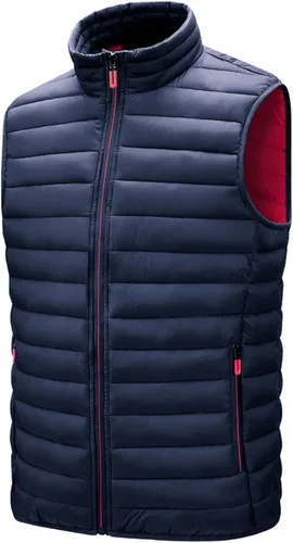 Vista 3 de Otoño Invierno 2023 Chalecos para hombre Vestido sin mangas con cremallera completa con bolsillos Abrigos grandes y altos Chaquetas cálidas