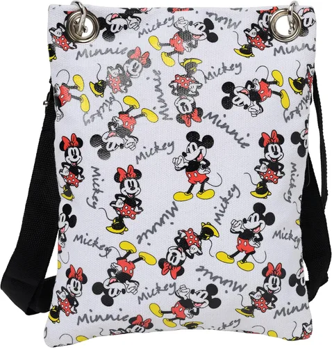 Vista 2 de Disney Bolsa de pasaporte cruzado de viaje Mickey Minnie Eeyore Stitch All Over Print