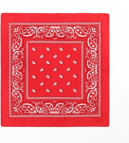 Vista 3 de Bandana roja de 21 pulgadas paquete de 12 unidades bandana roja a granel bandana de fiesta para hombre