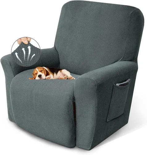 Vista 22 de KEKUOU Fundas para sillón reclinable, fundas para sillón reclinable Lazy Boy, fundas elásticas para sofá, 1 pieza de protector de muebles con parte