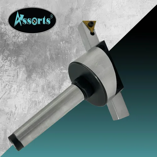 Vista 3 de Cortador de moscas de diámetro de cabeza de 2" pulgadas (1.969 in) para fresado y máquina de torno con broca de inserción de carburo reemplazable