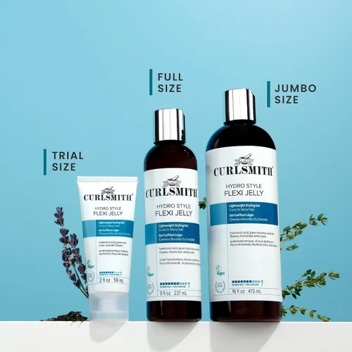 Vista 8 de CURLSMITH - Hydro Style Flexi-Jelly - Gel definidor vegano para cabello ondulado, rizado o enrollado