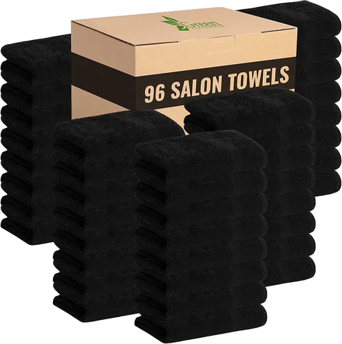 Vista 16 de GREEN LIFESTYLE Paquete de 24 toallas de mano negras de 16 x 27 pulgadas, calidad de spa premium, súper suaves y absorbentes, para gimnasio