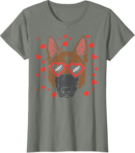 Vista 13 de Camiseta de regalo para perro con cara de pastor alemán, Negro, S