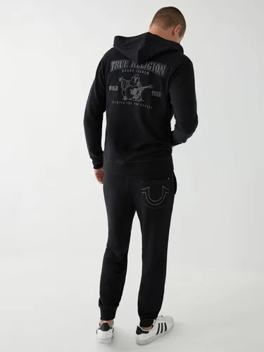 Vista 5 de True Religion - Sudadera con capucha y cremallera con logotipo de Buda para hombre