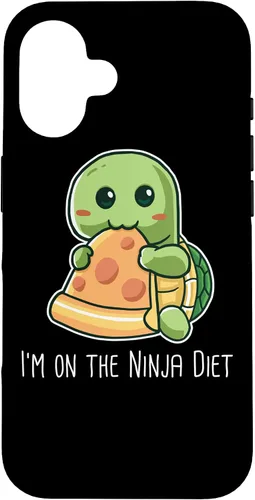 Vista 28 de Funda para iPhone 11 Pro Max I'm On The Ninja Diet Divertida Tortuga Comiendo Pizza Nerd Geek