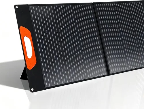 Vista 11 de Panel solar portátil de tres pliegues de 20 W, cargador solar monocristalino de 1.2 libras con salida USB-A, USB-C y 18 V CC, revestimiento ETFE