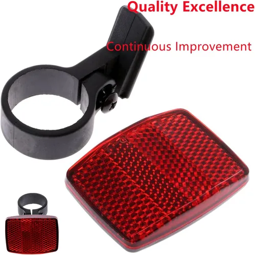 Vista 2 de Kit de 2 reflectores traseros de bicicleta, manillar de bicicleta impermeable y tija de sillín reflectante para seguridad vial Waterproof, Bicycle
