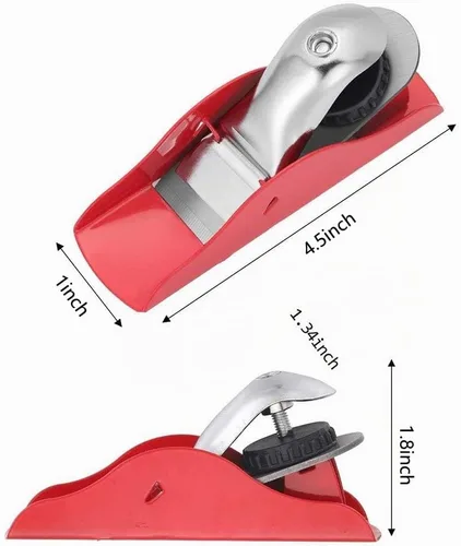 Vista 2 de Mini cepilladora de madera ajustable de 3-1/2 pulgadas, mini cepilladora de mano para carpintería, plano de bloque, avión de mano pequeño