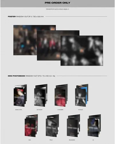 Vista 5 de Stray Kids in Life IN- Juego estándar de reempaquetado del primer álbum (A,B) (incluye beneficios de preventa: póster (plegado), mini fotolibros