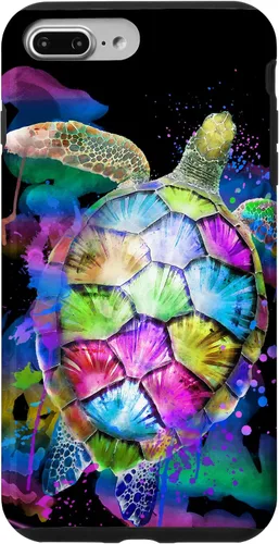 Vista 12 de Rainbow Turtle Design Colorful Turtle Print Sea Turtle Shell Case for iPhone 17