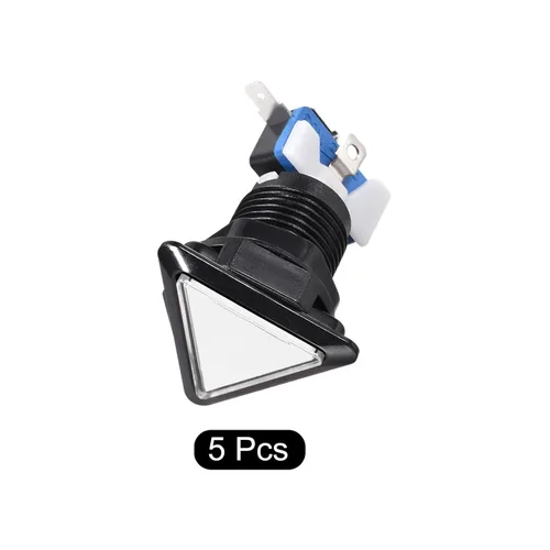 Vista 6 de Juego Botones Triángulo Push Interruptores Luz LED con Micro Interruptores [para Juego Arcade] 1.535x1.535x1.535 in Blanco 5