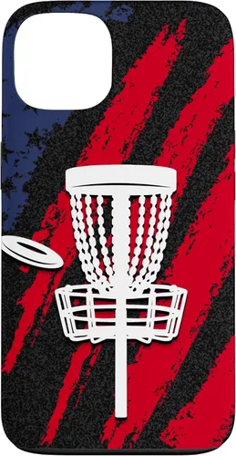 Vista 7 de iPhone 16 Disc golf american flag USA disc golfer dad Case