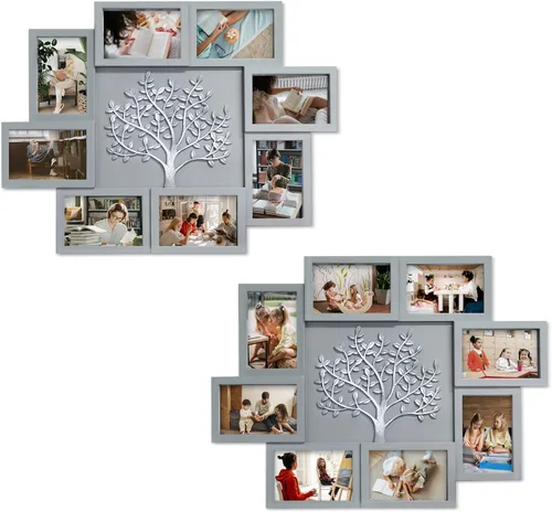 Vista 12 de Jerry & Maggie Marcos de fotos de collage para decoración de pared para el hogar, marcos de fotos de árbol familiar para pared, marco de fotos de 4