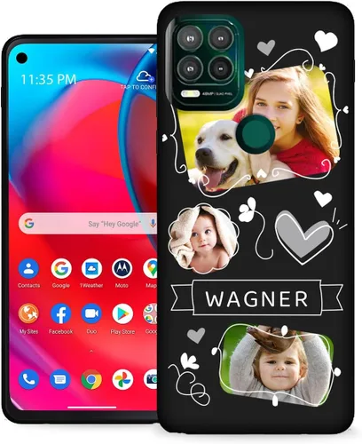 Vista 21 de Funda personalizada para Motorola Moto G Stylus 5G con nombre de foto y texto – GStylus 5G personalizada para teléfono móvil/smartphone/teléfono