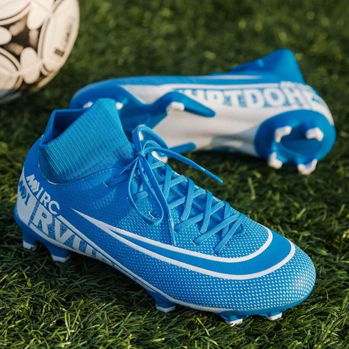 Vista 4 de WANMEIL Zapatillas de fútbol para interiores Samba de moda para hombre Tacos de fútbol firmes Botas de fútbol para hombre unisex adulto