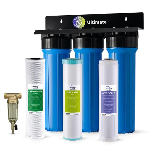 Vista 12 de iSpring Sistema de filtro de agua antiincrustante para toda la casa con filtros de agua de sedimentos, polifosfatos y bloques de carbono