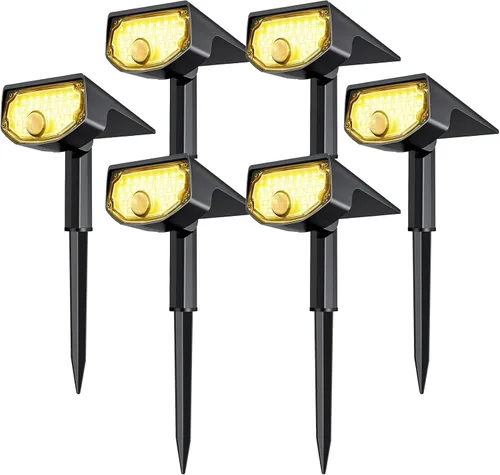 Vista 12 de AloftSun Luces solares con sensor de movimiento para exteriores, luces impermeables con sensor de movimiento, 30 LED/3 modos de iluminación solar
