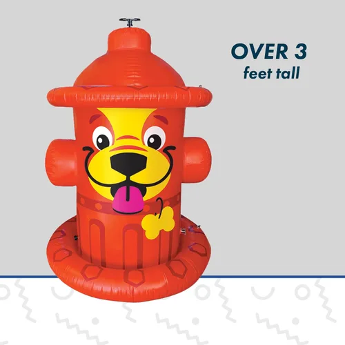 Vista 2 de BigMouth Inc. Rociador de agua inflable para boca de incendios, rociador de agua para el patio trasero, juegos de agua de verano al aire libre