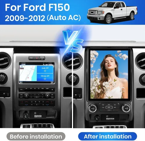 Vista 2 de Android [4GB+64GB] Radio de coche estéreo TS18 para Ford F150 2009-2012 con cámara de visión trasera