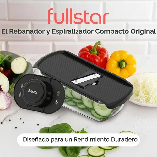Vista 2 de Fullstar Cortador y rallador de verduras Pro Mandoline con recipiente
