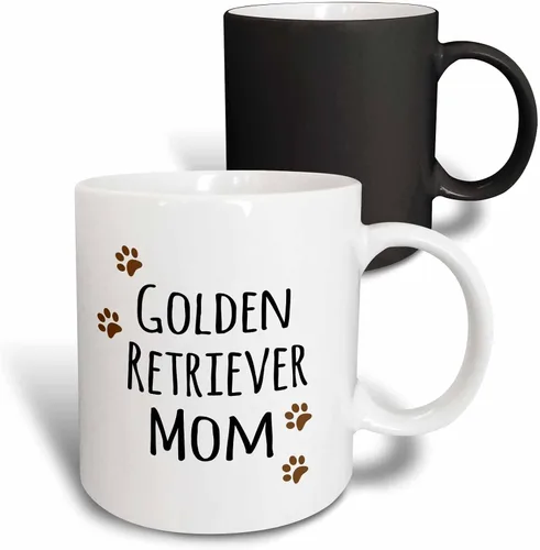 Vista 11 de 3dRose (mug_154126_4) Golden Retriever Dog Mom - Perro por raza - huellas marrones - amante de los perritos - amor orgulloso del dueño de mascotas