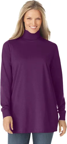 Vista 10 de Camisa algodón, cuello de tortuga, talla grande, Perfecta, para mujer. Banana