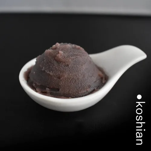Vista 8 de chaganju Pasta de Frijoles Rojos, Granos de Adzuki, Pastel de Arroz Japonés Mochi Anko, Colado KOSHIAN -VEGANO Y SIN GLUTEN 17.6OZ (500g)