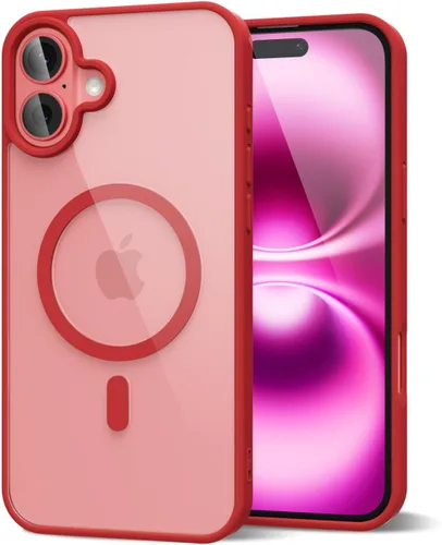 Vista 165 de oakxco Funda magnética transparente compatible con Magsafe, bonita funda delgada y transparente de poliuretano termoplástico no amarillenta, carcasa