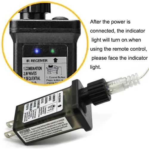 Vista 7 de Transformador LED de 8 modos de luz LED de 6 V, fuente de alimentación de clase 2, transformador de bajo voltaje, adaptador de enchufe de EE. UU.