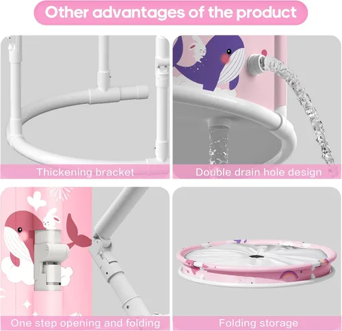 Vista 7 de Bañera portátil, bañera plegable para niños y niñas, bañera de terapia para cabina de ducha, baño, bañera plegable japonesa para remojar caliente