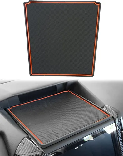 Vista 5 de Auovo Moldura interior para Subaru Forester accesorios 2019 2020 2021 2022 2023 2024 bandeja portavasos, insertos forros, organizador de consola