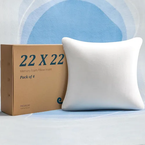 Vista 7 de AM AEROMAX Almohada de espuma viscoelástica de 12 × 20 pulgadas (paquete de 4) – Cojín rectangular para cojín decorativo, cama, sofá, no se deforma