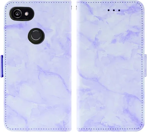 Vista 5 de Asuwish Funda compatible con Google Pixel 2 XL y protector de pantalla de vidrio templado, accesorios para celulares, ranura para tarjetero, función
