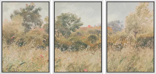 Vista 27 de MUDECOR Lienzo enmarcado para pared, juego de arte de acuarela pastel, bosque de pinos, naturaleza silvestre, ilustraciones modernas, decorativas