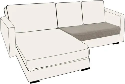 Vista 117 de UNBBRRL Fundas de cojín de asiento para sofá, elásticas, funda de cojín individual para sofá, fundas de cojín para sofá, fundas de héroe protegen