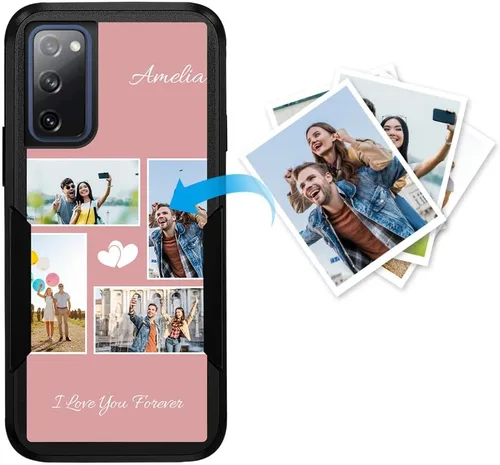 Vista 94 de Funda de teléfono personalizada para Galaxy S20 FE 5G, funda para teléfono multifoto, funda protectora resistente de doble capa a prueba de golpes