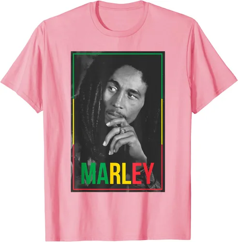 Vista 72 de Camiseta blanca oficial de Bob Marley Photo S Negro