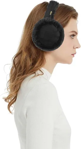 Vista 5 de Aurya Orejeras - Orejeras Clásicas Unisex para Calentar las Orejas para Invierno al Aire Libre para Mujeres Negro