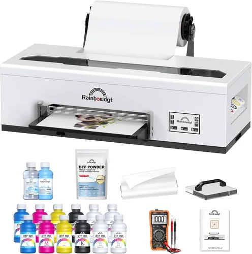 Vista 10 de RAINBOWDGT Paquete de impresora DTF A3 de 13 pulgadas R1390 con horno