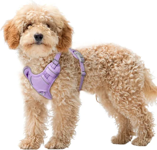 Vista 22 de BARKBAY Arnés para Perro Sin Tirones Talla Grande Arnés Reflectante para Perro con Clip Frontal y Asa de Control Fácil para Caminar Entrenar Correr