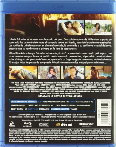 Vista 2 de Millennium 2 La Chica Que Soñaba Con ... (Blu-ray) 2009 (Import Movie) (European Format - Zone 2)