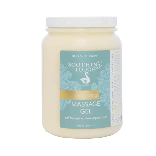 Vista 3 de Soothing Touch Gel de masaje vigorizante, eucalipto, romero, limón, albahaca, 128 onzas