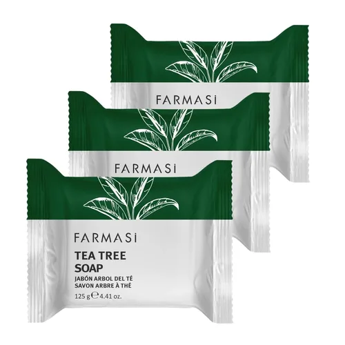 Vista 8 de FARMASi Jabón de árbol de té, barra limpiadora de piel grasa y propensa a manchas para cara y cuerpo, limpieza diaria aclaradora, 4.41 onzas
