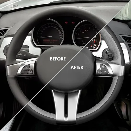 Vista 2 de MEWANT Funda para volante BMW Z4 E85 E86 2003-2008 cosido a mano