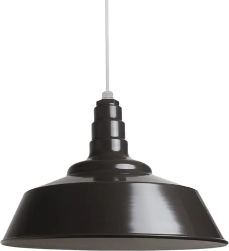 Vista 89 de Steel Lighting Co. Manhattan Warehouse Light Colgante montado en el techo Cúpula de 20 pulgadas vástago de 12 pulgadas Luz de granero