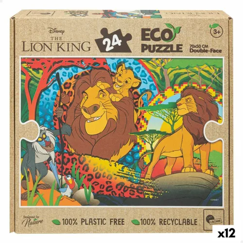 Vista 2 de Puzzle Infantil The Lion King Doble cara 24 Piezas 70 x 1,5 x 50 cm (12 Unidades)