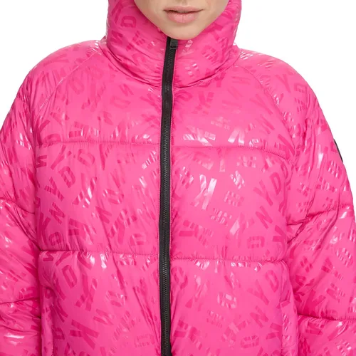 Vista 5 de DKNY Performance Repreve Fill Boxy High Low Puffer para mujer